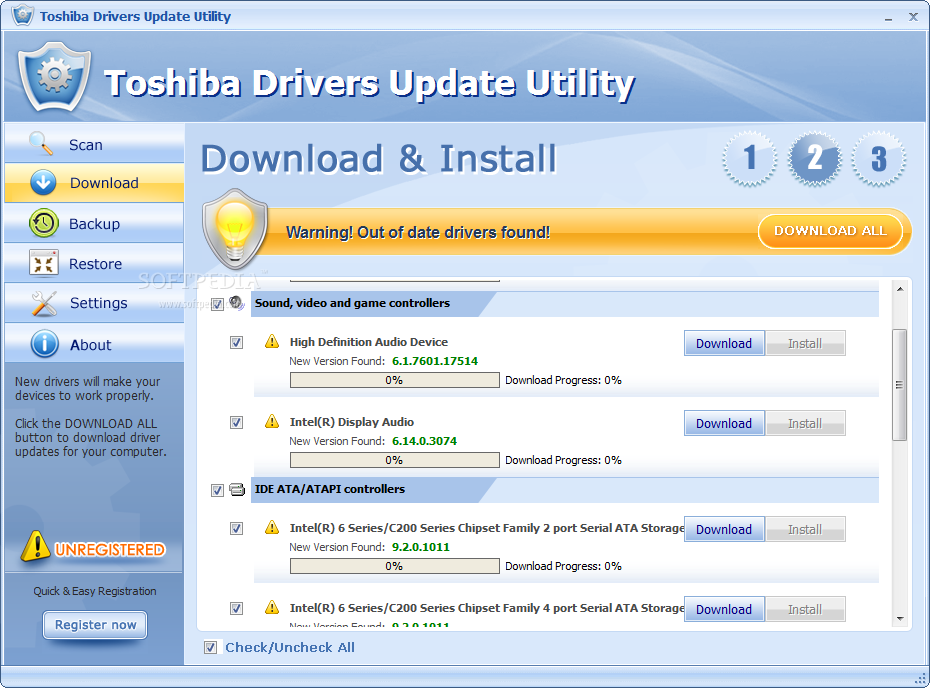 toshiba driver utility download
